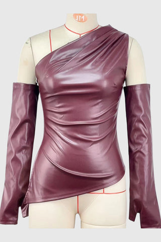 Asymmetric Sleeve Tank Top