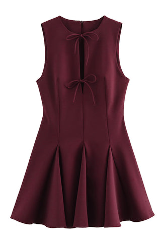 Bow-Tie A-Line Casual Dress