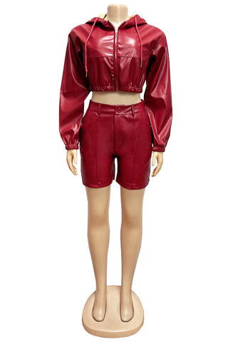 Chic Zippered Shorts Set