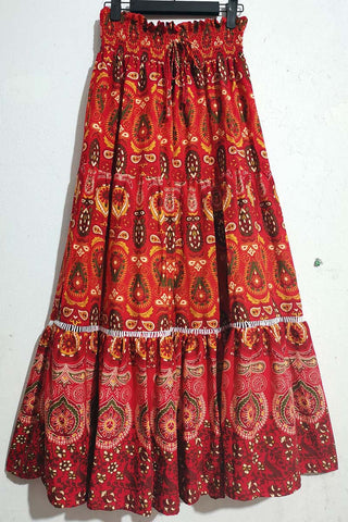 Layered Bohemian Maxi Skirt