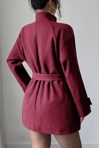 Belted Button-Up Coat