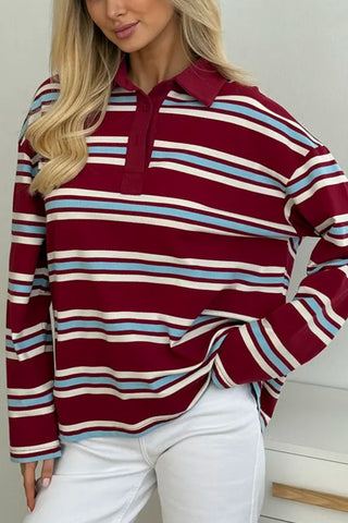 Classic Striped Polo Tee