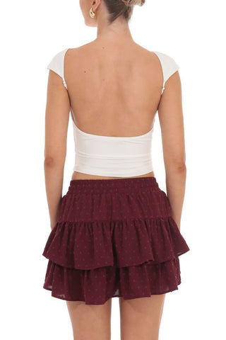 Tiered Ruffle Mini Skirt