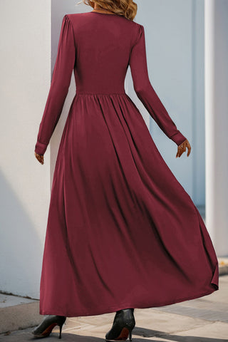 Elegant V-Neck Casual Maxi Dress