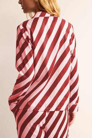 Striped Button-Up Pants Set