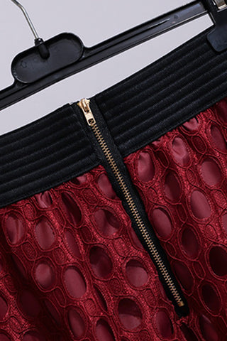 Elegant Cut-Out Midi Skirt