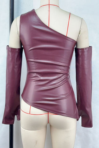 Asymmetric Sleeve Tank Top