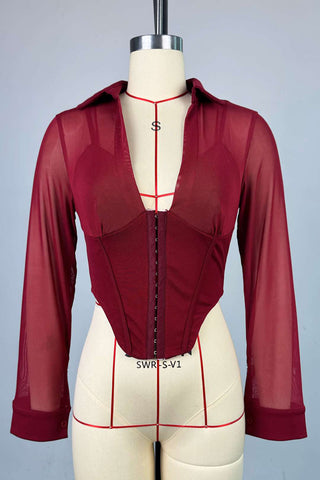 Elegant Sheer Long Sleeve Top