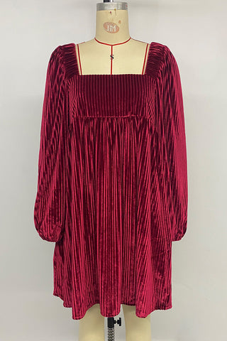 Square Neck A-Line Cocktail Dress