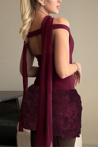 Elegant Off-Shoulder Evening Dress