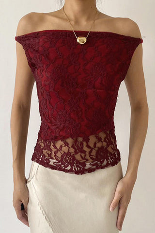 Lace Overlay Fitted Cami Top