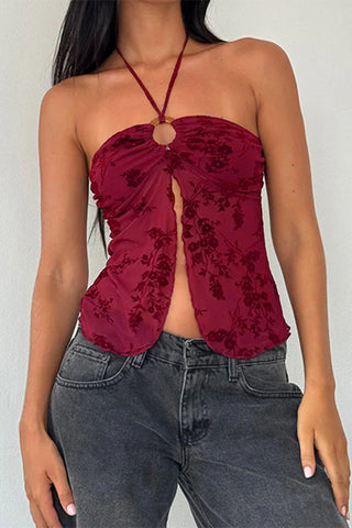 Polka Dot Halter Neck Camisole