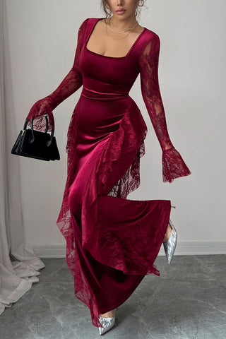 Elegant Lace Sleeve Dress