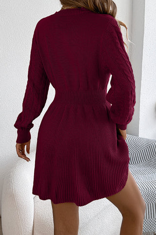 Knit Cable Sweater Dress