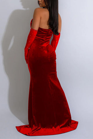 Elegant Evening Gown with Split Detail