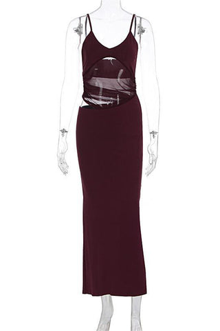 Sleek Cutout Evening Dress