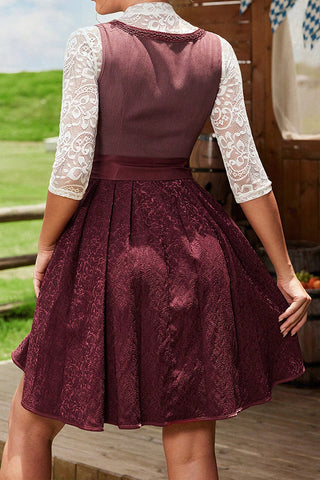 Patterned Bodice Casual Dress