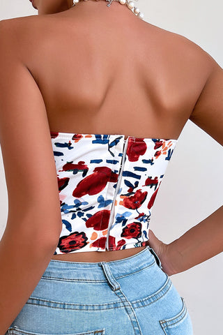 Floral Bustier Tank Top
