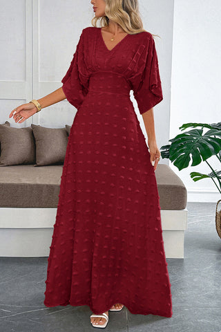 Elegant V-Neck Casual Maxi Dress