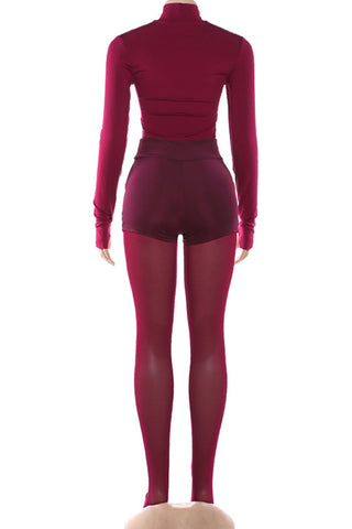 Stylish High-Neck Pants Set