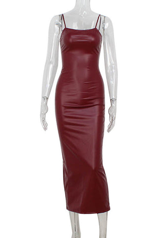 Sleek Strappy Evening Dress