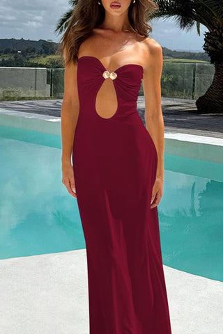 Elegant Strapless Maxi Dress