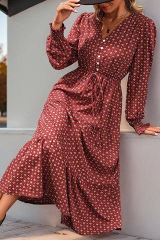 Button-Down Tiered Casual Dress