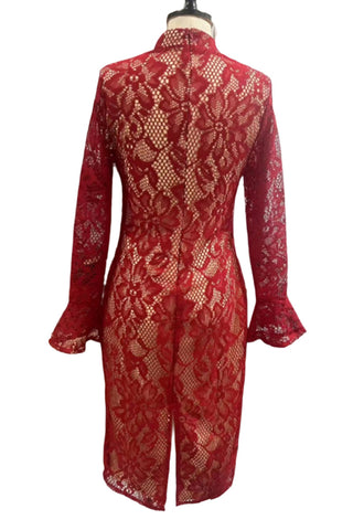 Elegant High-Neck Evening Dress