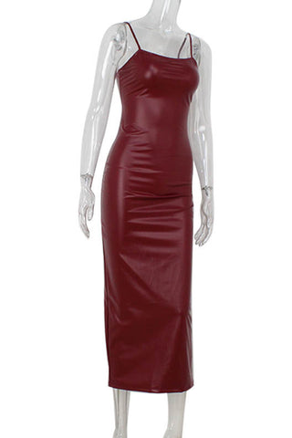 Sleek Strappy Evening Dress