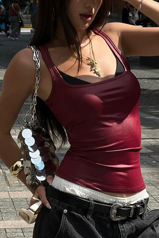 Sleek Square-Neck Tank Top