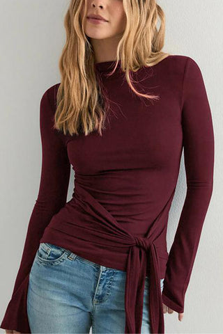 Stylish Wrap Long Sleeve Top