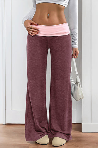 High-Waist Wide-Leg Casual Pants
