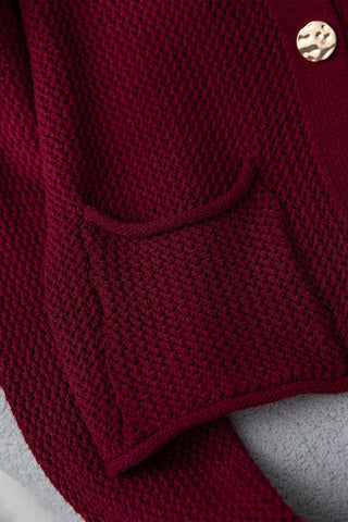 Textured Button-Front Cardigan