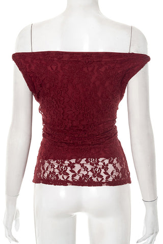 Lace Overlay Fitted Cami Top
