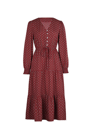 Button-Down Tiered Casual Dress