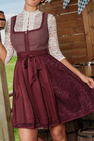 Patterned Bodice Casual Dress