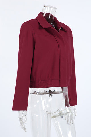 Zip-Front Cropped Jacket
