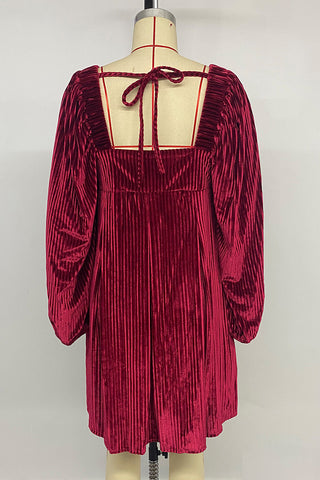 Square Neck A-Line Cocktail Dress