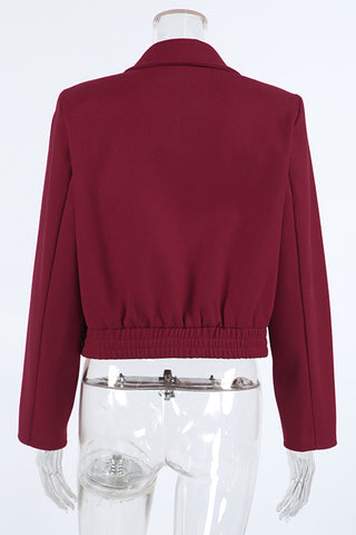 Zip-Front Cropped Jacket