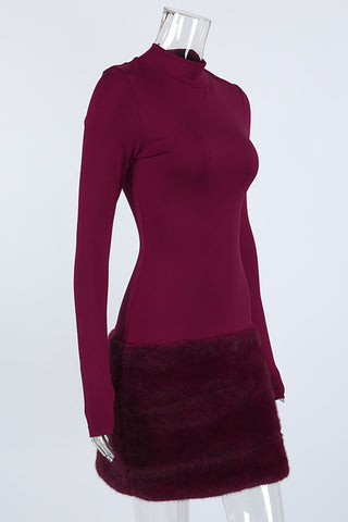 Elegant Mock Neck Night Out Dress