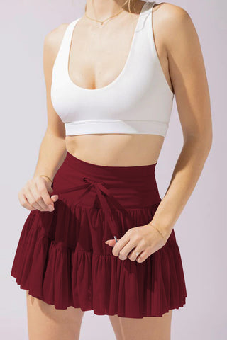 Layered Fringe Mini Skirt