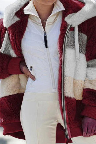 Cozy Hooded Faux Fur Jacket