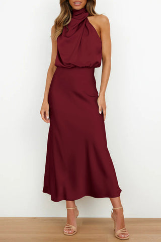 Elegant Halter-Neck Evening Gown
