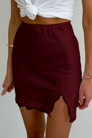 Lace Trim Mini Skirt