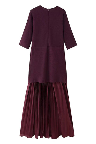 Pleated Hem Casual Dress