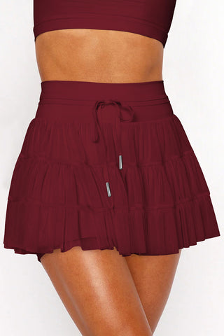 Pleated High Waist Mini Skirt