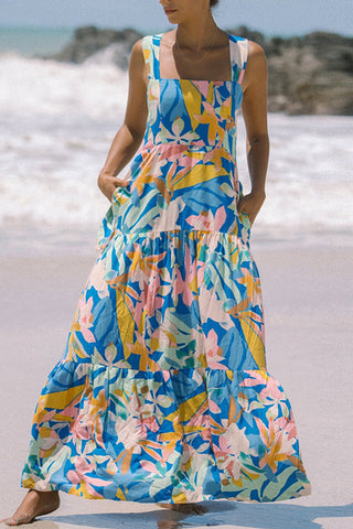 Floral Sleeveless Maxi Dress