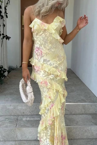 Sleeveless Ruffled Maxi Dress