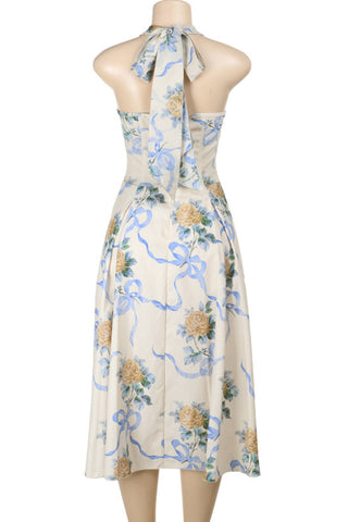 Floral Halter Midi Dress