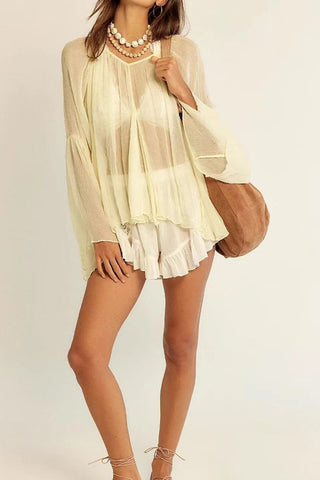 Long Sleeve Sheer Cover-Up